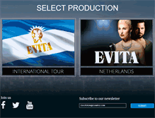 Tablet Screenshot of evitathemusical.com